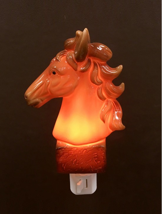 Porcelain Horse Night Light with Gift Box